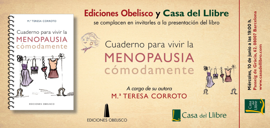 Imágenes de la presentación de CUADERNO PARA VIVIR LA MENOPAUSIA CÓMODAMENTE en Barcelona