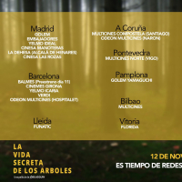 ❗️¡Ha llegado el día! El documental basado en “La vida secreta de los árboles” se estrena hoy en 30 salas de #cine de toda #España. Échale un vistazo al cartel y descubre dónde puedes verlo en tu ciudad.

#libros #libro #cine #documental #ecología #ecologismo #naturaleza #cambioclimatico #bosques #árboles #verdes